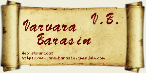 Varvara Barašin vizit kartica